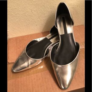 Zara silver shoes, size EUR 39 (US 8)